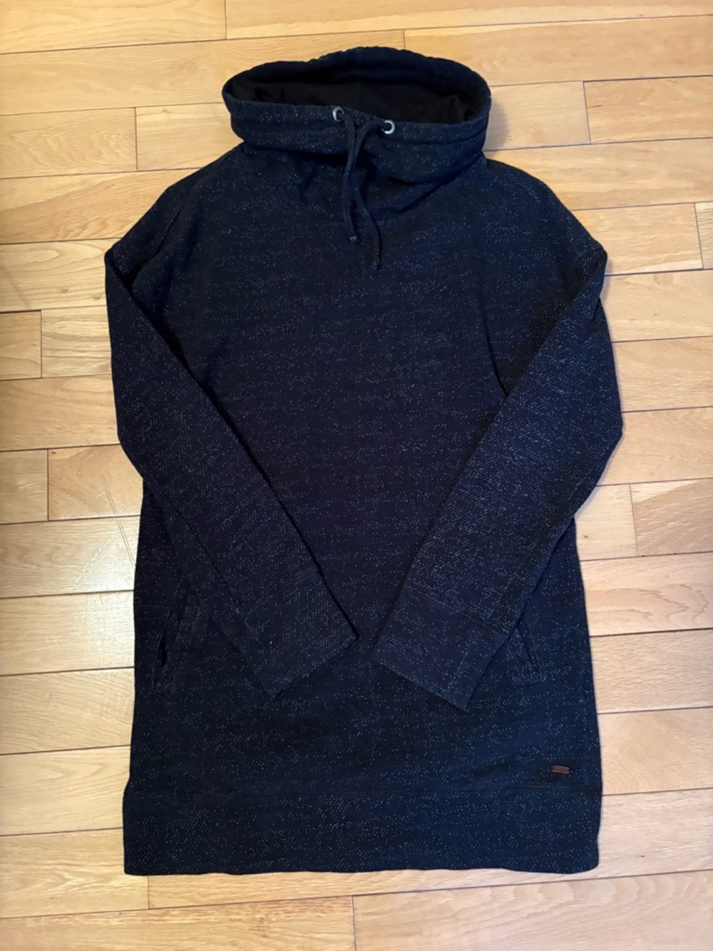 Roots Navy Speckled Cowl Neck Sweater